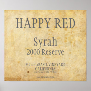 Wijnlabel Poster