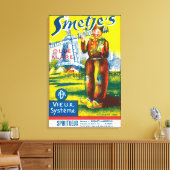 Wijnlabel SmetjeEuropa Canvas Afdruk (Insitu (Woonkamer))