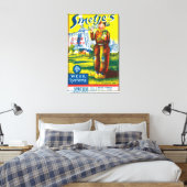 Wijnlabel SmetjeEuropa Canvas Afdruk (Insitu (Slaapkamer))