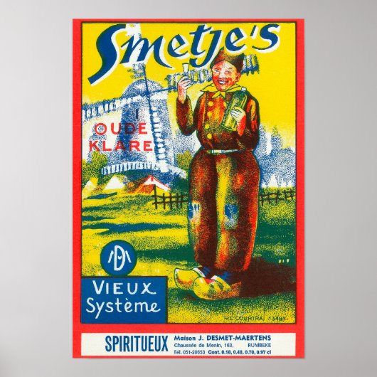 Wijnlabel SmetjeEuropa Poster (Voorkant)
