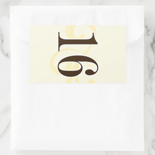 Wijnlabel Tabelnummer stickers 16 (Tas)