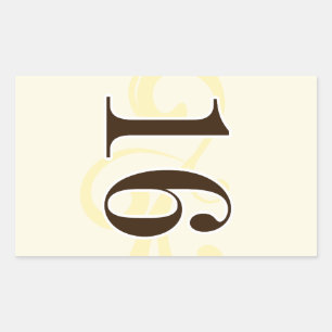 Wijnlabel Tabelnummer stickers 16