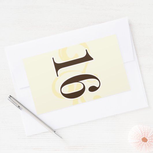 Wijnlabel Tabelnummer stickers 16 (Envelop)