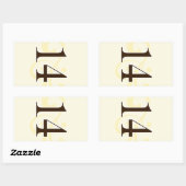 Wijnlabel Tafelnummer Stickers 14 (Vel)