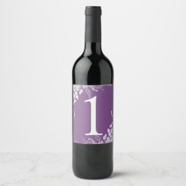 Wijnlabel Tafelnummer | Wijngaard (Paars) Wijn Etiket