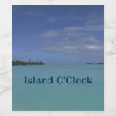 Wijnlabel Tropical Island Time Wijn Etiket (Enkel label)