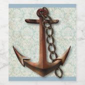 Wijnlabel verankeren wijn etiket (Enkel label)