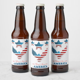 Wijnlabel Verenigde Staten van Amerika Bier Etiket