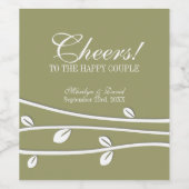 Wijnlabel verlaten witte bijkantoren wijn etiket (Enkel label)