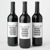 Wijnlabel vers ondertekend wijn etiket (Flessen)