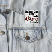 Wijnlabel-verzamelclub etiketten vierkante button 5,1 cm (In situ)
