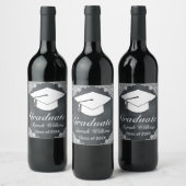 Wijnlabel voor Blackboard en White Afstuderen Wijn Etiket (Flessen)