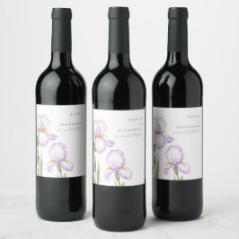 Wijnlabel voor een moderne bruiloft. wijn etiket