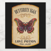 Wijnlabel voor Halloween-Apothecary Butterfly Wijn Etiket (Enkel label)