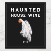 Wijnlabel voor Halloween House Wijn Etiket (Enkel label)
