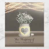 Wijnlabel voor hartgloed Jar & Baby's Wijn Etiket (Enkel label)