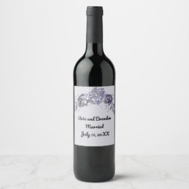 Wijnlabel voor Huwelijk in Leigrijs Wijn Etiket