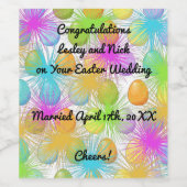 Wijnlabel voor Pascht huwelijksfeest met kleurrijk Wijn Etiket (Enkel label)