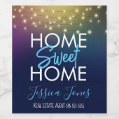 Wijnlabel voor thuiscadeautjes voor onroerend goed wijn etiket (Enkel label)