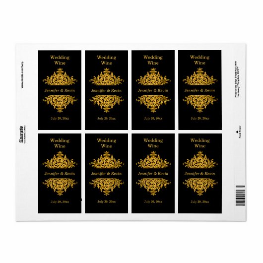 Wijnlabel voor weddenschappen etiket (Full Sheet)