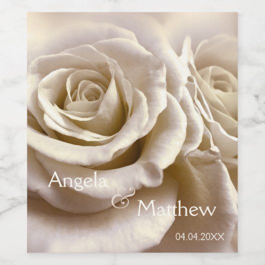 Wijnlabel voor weddenschappen of Jubilea Rozen Wijn Etiket (Enkel label)