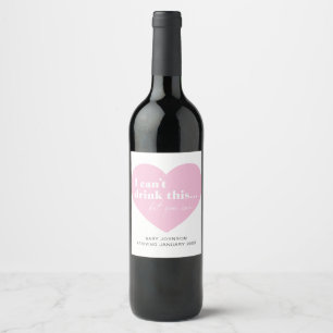 Wijnlabel voor zwangerschapsaankondiging of mousse wijn etiket