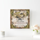  Wijnlabel wandklok (Huis)