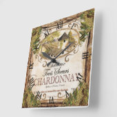  Wijnlabel wandklok (Hoek)