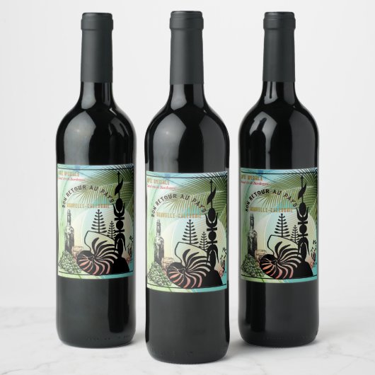 Wijnlabel. Welkom terug in het land Wijn Etiket (Flessen)