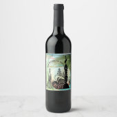 Wijnlabel. Welkom terug in het land Wijn Etiket (Voorkant)