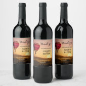 Wijnlabel Wide Wine Wine Label Hot Air Ballon Suns Wijn Etiket (Flessen)