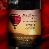Wijnlabel Wide Wine Wine Label Hot Air Ballon Suns Wijn Etiket