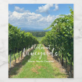 Wijnlabel wijngaarden wijn etiket (Enkel label)