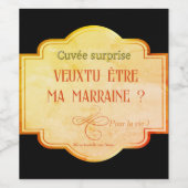 Wijnlabel. Wil je m'n marinier zijn? Wijn Etiket (Enkel label)