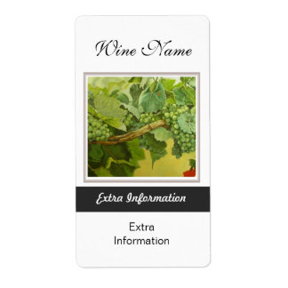 Wijnlabel wit etiket