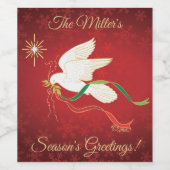 Wijnlabel Witte dove Wijn Etiket (Enkel label)