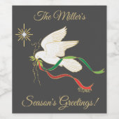 Wijnlabel Witte dove Wijn Etiket (Enkel label)