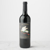Wijnlabel Witte dove Wijn Etiket (Voorkant)