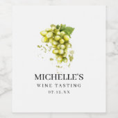 Wijnlabel witte druiven wijn etiket (Enkel label)