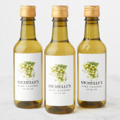 Wijnlabel witte druiven wijn etiket (Flessen)