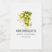 Wijnlabel witte druiven wijn etiket (Enkel label)