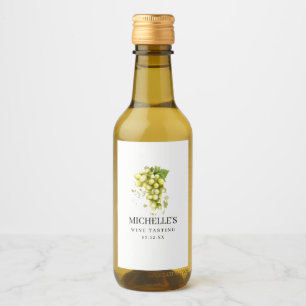 Wijnlabel witte druiven wijn etiket