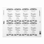 Wijnlabel zwart en wit etiket (Full Sheet)