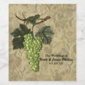 Wijnlabels druivengaard elegant chic wijn etiket (Enkel label)