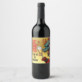 Wijnlabels Jaar van de Draak 2024 Chinees Nieuw Wijn Etiket (Voorkant)