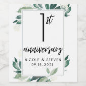 Wijnlabels jubileum wijn etiket (Enkel label)