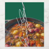 Wijnlabels met handtekening wijn etiket (Enkel label)