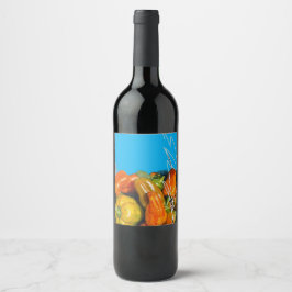 Wijnlabels met handtekening wijn etiket