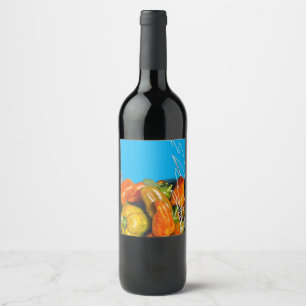 Wijnlabels met handtekening wijn etiket