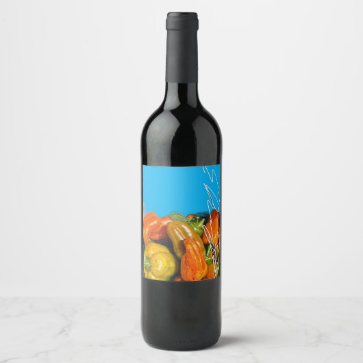 Wijnlabels met handtekening wijn etiket (Voorkant)